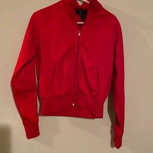 Red athletic jacket